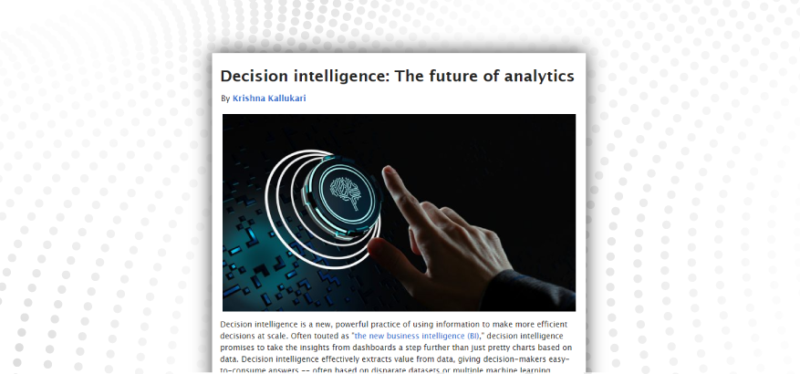 Decision Intelligence: The Future of Analytics